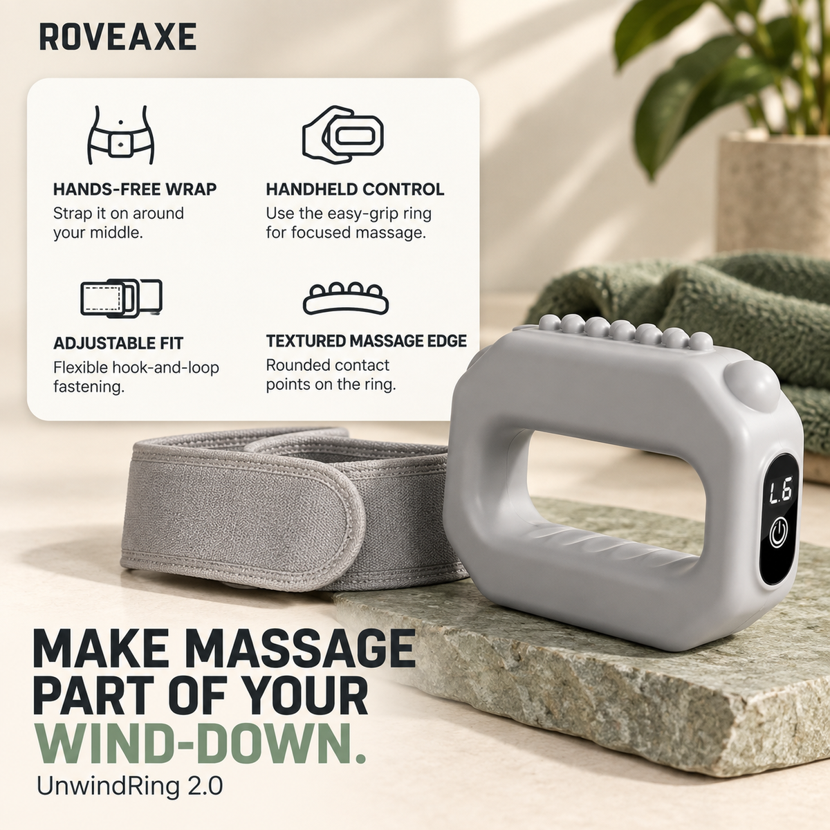 Roveaxe UnwindRing 2.0 — Workout & Recovery Massager